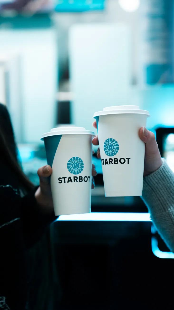 Two STARBOT coffees
